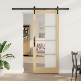 Puerta Deslizante con Set de Herrajes 83x202 cm