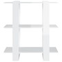 Glänzend weißes Regal/Raumteiler 80x30x87 cm von vidaXL, Bücherregale und Regale - Ref: Foro24-811589, Preis: 34,17 €, Rabatt: %
