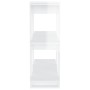 Glänzend weißes Regal/Raumteiler 80x30x87 cm von vidaXL, Bücherregale und Regale - Ref: Foro24-811589, Preis: 34,17 €, Rabatt: %