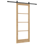 Juego de Puerta Corredera  con Juego de Accesorios 83x211 cm Madera Maciza de Pino | Foro24.es | Tu tienda online para hogar, jardín y más Foro24.es