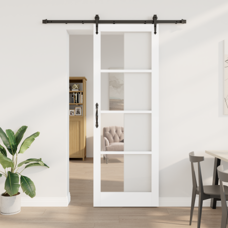 Puerta Corrediza  Con Juego de Herrajes Blanco 83 x 232 cm Madera Maciza de Pino | Foro24.es | Tu tienda online para hogar, jardín y más Foro24.es