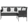 L-shaped sofa with black synthetic rattan cushions by vidaXL, Outdoor sofas - Ref: Foro24-318584, Price: 198,79 €, Discount: %