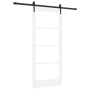 Set de Puerta Deslizante  con Hardware Blanca 86x198.5 cm Madera Maciza de Pino | Foro24.es | Tu tienda online para hogar, jardín y más Foro24.es