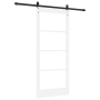 Set de Puerta Deslizante  con Hardware Blanca 86x198.5 cm Madera Maciza de Pino | Foro24.es | Tu tienda online para hogar, jardín y más Foro24.es