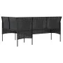 L-shaped sofa with black synthetic rattan cushions by vidaXL, Outdoor sofas - Ref: Foro24-318584, Price: 198,79 €, Discount: %