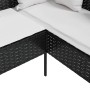 L-förmiges Sofa mit schwarzen synthetischen Rattankissen von vidaXL, Outdoor-Sofas - Ref: Foro24-318584, Preis: 204,76 €, Rab...