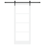 Puerta deslizante  con juego de herrajes blanca 86x211 cm de madera maciza de pino | Foro24.es | Tu tienda online para hogar, jardín y más Foro24.es