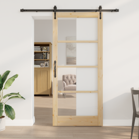 Puerta corrediza con herrajes Set 93x211 cm