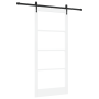 Puerta Corredera  con Juego de Hardware Blanco 93x211 cm Madera Maciza de Pino | Foro24.es | Tu tienda online para hogar, jardín y más Foro24.es