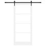 Puerta Corredera  con Juego de Hardware Blanco 93x211 cm Madera Maciza de Pino | Foro24.es | Tu tienda online para hogar, jardín y más Foro24.es