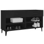 Schwarzer Schuhschrank aus Sperrholz, 102 x 35 x 55 cm von vidaXL, Schuhregale und Schuhorganisatoren - Ref: Foro24-812826, P...