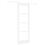 Puerta Corrediza  con Juego de Accesorios Blanca 73.5x211 cm Madera Sólida de Pino | Foro24.es | Tu tienda online para hogar, jardín y más Foro24.es