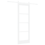 Puerta Corrediza  con Juego de Accesorios Blanca 73.5x211 cm Madera Sólida de Pino | Foro24.es | Tu tienda online para hogar, jardín y más Foro24.es