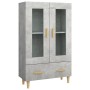 Aparador de madera contrachapada gris hormigón 70x31x115 cm de vidaXL, Aparadores - Ref: Foro24-812550, Precio: 84,06 €