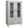 Aparador de madera contrachapada gris hormigón 70x31x115 cm de vidaXL, Aparadores - Ref: Foro24-812550, Precio: 83,11 €, Desc...