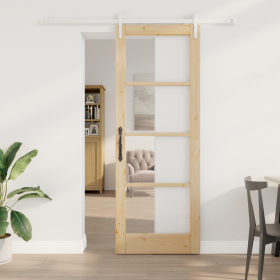 Set de puerta deslizante con herrajes 78x211 cm