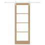 Set de puerta deslizante  con herrajes 78x211 cm de madera maciza de pino | Foro24.es | Tu tienda online para hogar, jardín y más Foro24.es