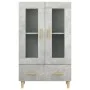 Aparador de madera contrachapada gris hormigón 70x31x115 cm de vidaXL, Aparadores - Ref: Foro24-812550, Precio: 83,11 €, Desc...