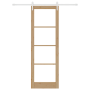 Puerta corrediza  con juego de herrajes 78x232 cm Madera maciza de pino | Foro24.es | Tu tienda online para hogar, jardín y más Foro24.es