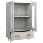 Aparador de madera contrachapada gris hormigón 70x31x115 cm de vidaXL, Aparadores - Ref: Foro24-812550, Precio: 84,06 €