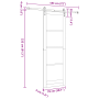 Puerta corrediza  con juego de herrajes 78x232 cm Madera maciza de pino | Foro24.es | Tu tienda online para hogar, jardín y más Foro24.es