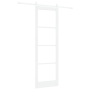 Puerta Corredera  con Juego de Hardware Blanca 78x232 cm Madera Maciza de Pino | Foro24.es | Tu tienda online para hogar, jardín y más Foro24.es