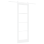 Puerta Corredera  con Juego de Hardware Blanca 78x232 cm Madera Maciza de Pino | Foro24.es | Tu tienda online para hogar, jardín y más Foro24.es