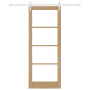 Puerta Corrediza  con Juego de Herrajes 83x211 cm Madera Maciza Pino | Foro24.es | Tu tienda online para hogar, jardín y más Foro24.es