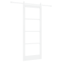 Puerta Corredera  con Conjunto de Hardware Blanca 83x211 cm Madera Sólida de Pino | Foro24.es | Tu tienda online para hogar, jardín y más Foro24.es