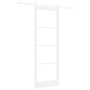 Puerta Deslizante  con Juego de Hardware Blanca 83x232 cm Madera Maciza de Pino | Foro24.es | Tu tienda online para hogar, jardín y más Foro24.es
