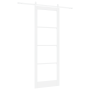 Puerta Deslizante  con Juego de Hardware Blanca 83x232 cm Madera Maciza de Pino | Foro24.es | Tu tienda online para hogar, jardín y más Foro24.es
