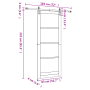 Puerta Deslizante  con Juego de Hardware Blanca 83x232 cm Madera Maciza de Pino | Foro24.es | Tu tienda online para hogar, jardín y más Foro24.es