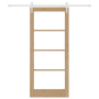 Set de Puerta Deslizante  con Juego de Herrajes 86x198.5 cm Madera Maciza de Pino | Foro24.es | Tu tienda online para hogar, jardín y más Foro24.es