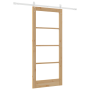 Set de Puerta Deslizante  con Juego de Herrajes 86x198.5 cm Madera Maciza de Pino | Foro24.es | Tu tienda online para hogar, jardín y más Foro24.es