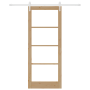 Puerta Corredera  con Hardware Set 86x211 cm Madera Sólida de Pino | Foro24.es | Tu tienda online para hogar, jardín y más Foro24.es