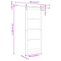 Puerta Corredera  con Hardware Set 86x211 cm Madera Sólida de Pino | Foro24.es | Tu tienda online para hogar, jardín y más Foro24.es