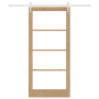 Puerta Corrediza con Juego de Herrajes 93x202 cm Madera de Pino Maciza | Foro24.es | Tu tienda online para hogar, jardín y más Foro24.es