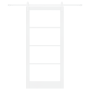 Puerta Deslizante  con Juego de Herrajes Blanca 93x202 cm de Madera Maciza de Pino | Foro24.es | Tu tienda online para hogar, jardín y más Foro24.es
