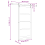 Conjunto de Puerta Deslizante  con Herrajes Blanca 93x211 cm de Madera Sólida de Pino | Foro24.es | Tu tienda online para hogar, jardín y más Foro24.es