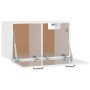 Armario de pared madera ingeniería blanco brillo 80x36,5x35 cm by vidaXL, Shelves and shelves - Ref: Foro24-812939, Price: 62...