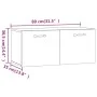 Wandschrank aus glänzend weißem Holzwerkstoff 80x36,5x35 cm von vidaXL, Regale und Regale - Ref: Foro24-812939, Preis: 61,84 ...