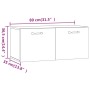 Wandschrank aus glänzend weißem Holzwerkstoff 80x36,5x35 cm von vidaXL, Regale und Regale - Ref: Foro24-812939, Preis: 62,73 ...