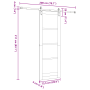 Puerta Deslizante  con Juego de Herrajes Blanca 73.5x211 cm Madera Maciza de Pino | Foro24.es | Tu tienda online para hogar, jardín y más Foro24.es