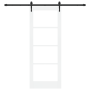 Puerta deslizante  con juego de herrajes blanca 78x202 cm de madera sólida de pino | Foro24.es | Tu tienda online para hogar, jardín y más Foro24.es