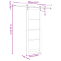 Puerta deslizante  con set de hardware 78x211 cm madera maciza de pino | Foro24.es | Tu tienda online para hogar, jardín y más Foro24.es