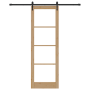 Juego de Puerta Corredera  con Herrajes 78x232 cm Madera Sólida de Pino | Foro24.es | Tu tienda online para hogar, jardín y más Foro24.es