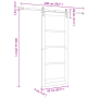 Puerta Corrediza  con Juego de Herrajes 83x202 cm de Madera de Pino Sólido | Foro24.es | Tu tienda online para hogar, jardín y más Foro24.es