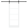 Puerta corredera  con hardware blanca 83x202 cm de pino macizo | Foro24.es | Tu tienda online para hogar, jardín y más Foro24.es