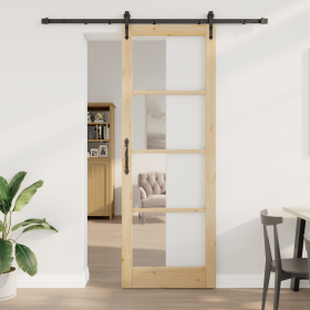 Puerta corrediza con juego de herrajes 83x232 cm