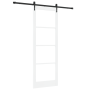 Puerta Corredera  con Set de Hardware Blanca 83x232 cm Madera Sólida de Pino | Foro24.es | Tu tienda online para hogar, jardín y más Foro24.es